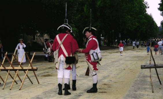 Posting the 55th on the Barricade on Duke of Gloucester Street